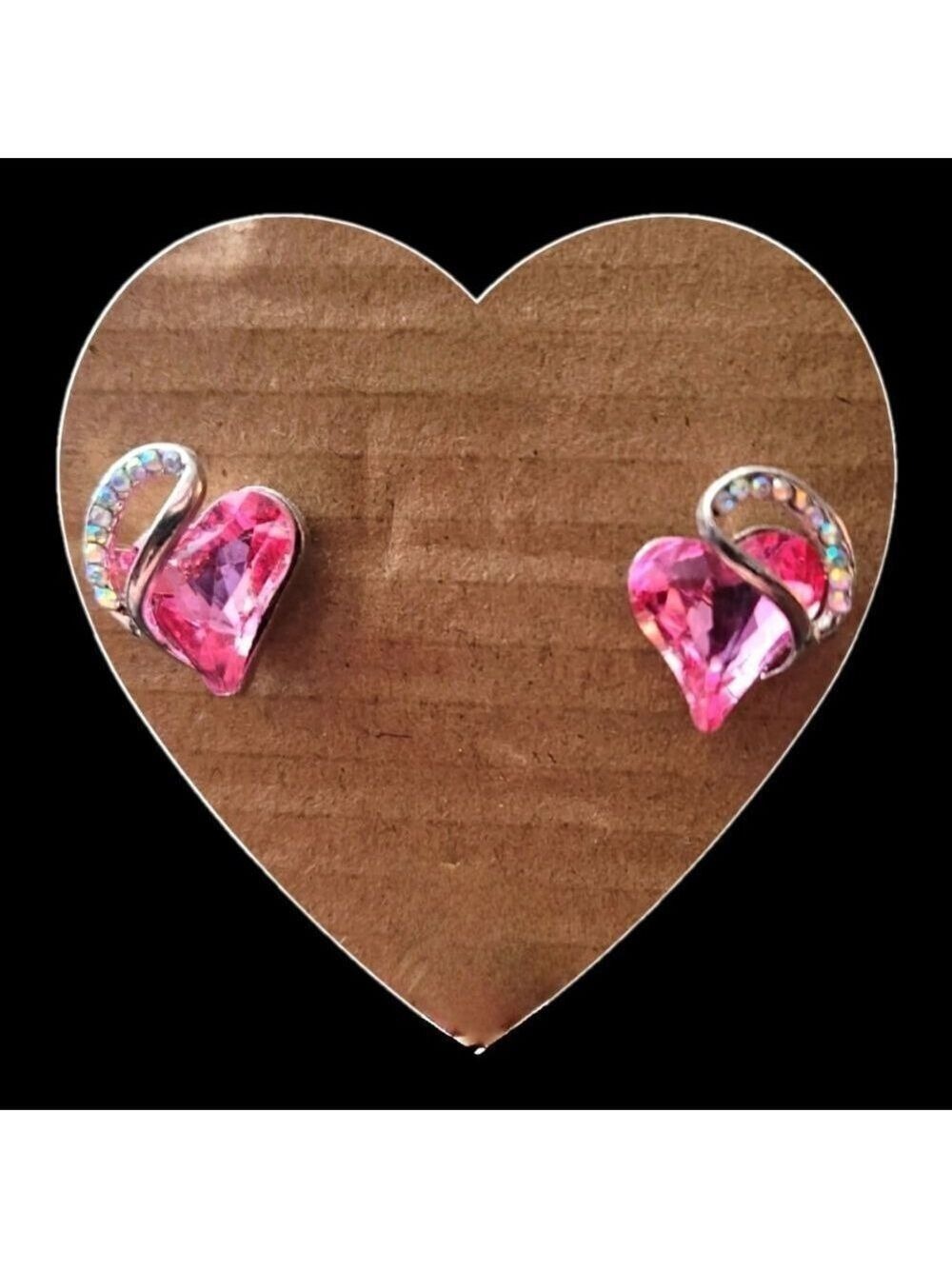 Leafael Infinity Love Heart Studded Earrings